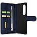 Cover Per Samsung Z Fold3, Portacarte E Chiusura Linguetta Magnetica Blu - Foto miniatura 1