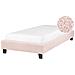 Letto Senza Testata Bouclé Roanne 90 X 200 Cm Rosa Pastello - Foto miniatura 6