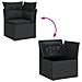 Set Divani da Giardino 4 pz con Cuscini Nero in Polyrattan - Foto miniatura 4