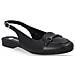 Black Casual Part-open Sandals Sandali Pelle Scarpe Donna Nero Eu 36, D0k06-00 - Foto miniatura 1