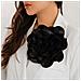 Spilla Con Fiore Grande E Vistoso In Tessuto Satinato Black - Foto miniatura 2