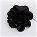 Spilla Con Fiore Grande E Vistoso In Tessuto Satinato Black - Foto miniatura 4