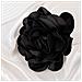 Spilla Con Fiore Grande E Vistoso In Tessuto Satinato Black - Foto miniatura 5