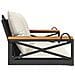 Panchina a Dondolo con Cuscini Nera 109x62x40 cm in Polyrattan - Foto miniatura 2