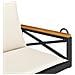 Panchina a Dondolo con Cuscini Nera 109x62x40 cm in Polyrattan - Foto miniatura 3