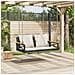Panchina a Dondolo con Cuscini Nera 109x62x40 cm in Polyrattan - Foto miniatura 7