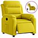 Poltrona Reclinabile Elettrica Gialla In Velluto - Foto miniatura 2