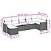 Set Divani Da Giardino 7 Pz Con Cuscini Beige In Polyrattan - Foto miniatura 3