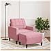 Poltrona Con Poggiapiedi Rosa 60 Cm Velluto - Foto miniatura 1