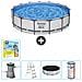 Piscina Fuori Terra - In Giro - 457x122 Cm - Grigio - Include Accessori Coordinati Cb33 - Foto miniatura 1
