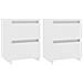 Lusso Casadino -  Comodini 2 Pz Bianco 30x30x40 Cm In Legno Ingegnerizzato - Foto miniatura 1