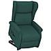 Poltrona Alzapersona Verde Scuro Tessuto - Foto miniatura 6