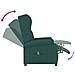 Poltrona Alzapersona Verde Scuro Tessuto - Foto miniatura 7