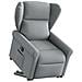 Poltrona Reclinante Alzapersona Elettrica Grigio Chiaro Tessuto - Foto miniatura 1