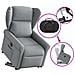 Poltrona Reclinante Alzapersona Elettrica Grigio Chiaro Tessuto - Foto miniatura 7