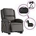 Poltrona Alzapersona Massaggi Reclinante Elettrica Grigia Pelle - Foto miniatura 6
