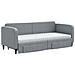 Divano Letto Estraibile Cassetti Grigio Chiaro 80x200cm Tessuto - Foto miniatura 3