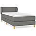Giroletto a Molle con Materasso Grigio Scuro 80x200 cm Tessuto - Foto miniatura 1