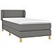 Giroletto a Molle con Materasso Grigio Scuro 80x200 cm Tessuto - Foto miniatura 3