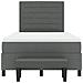 Letto a Molle con Materasso e Panca Grigio Scuro 120x190 cm Tessuto - Foto miniatura 9