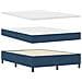 Letto a Rete con Materasso & Panchina Blu 140x190 cm Tessuto - Foto miniatura 3