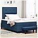 Letto con Box Spring e Materasso & Panchina Blu 120x200 cm Tessuto - Foto miniatura 2