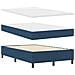 Letto con Box Spring e Materasso & Panchina Blu 120x200 cm Tessuto - Foto miniatura 3