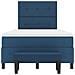 Letto con Box Spring e Materasso & Panchina Blu 120x200 cm Tessuto - Foto miniatura 9