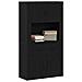 Highboard in rovere nero 80x33x150 cm Legno ingegnerizzato - Foto miniatura 3