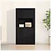 Highboard in rovere nero 80x33x150 cm Legno ingegnerizzato - Foto miniatura 4