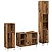 Set di Mobili per Bagno 3 Pezzi Legno Invecchiato Legno Ingegnerizzato - Foto miniatura 1