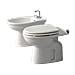 Sanitari A Pavimento Con Scarico A Pavimento Karla : Wc, Bidet, Copriwater Bianco - Foto miniatura 1