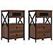 Armadio da Notte 2 pcs Rovere marrone 40 x 31 x 60 cm - Foto miniatura 1