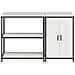 Set di Stoccaggio per Cucina 2 pcs Bianco 150 x 50 x 92 cm - Foto miniatura 8