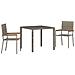 Set da Pranzo per Giardino 3 pcs Grigio e Marrone - Foto miniatura 1