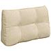 Cuscino per Schiena Crema 80 x 24 x 50 cm Tessuto - Foto miniatura 1