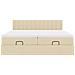 Struttura Letto Pouf con Materassi Crema 160x200 cm in Tessuto - Foto miniatura 7
