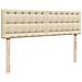 Struttura Letto Pouf con Materassi Crema 160x200 cm in Tessuto - Foto miniatura 9