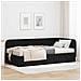 Cornice del letto ad angolo Nero 100 x 200 cm Tessuto - Foto miniatura 2
