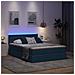 Letto con contenitore e LED Blu 140 x 190 cm Poliestere - Foto miniatura 5