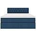 Letto con contenitore e LED Blu 140 x 190 cm Poliestere - Foto miniatura 8