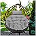 Cuscino da giardino 120 cm impermeabile grigio scuro per sedia sospesa - Foto miniatura 3