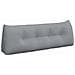 Cuscino per Schiena Grigio chiaro 140 x 24 x 50 cm Tessuto - Foto miniatura 1