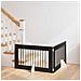 Cancello per cani con supporti 2 pcs Rovere Nero 100 x 60 cm - Foto miniatura 2