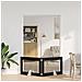 Cancello per cani con supporti 2 pcs Rovere Nero 100 x 60 cm - Foto miniatura 3