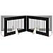Cancello per cani con supporti 2 pcs Rovere Nero 100 x 60 cm - Foto miniatura 8