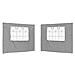 Parete per tenda da festa 2 pcs 300 x 195 cm Grigio Chiaro - Foto miniatura 1