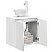Mobile Lavabo da Parete Bianco 49,5 x 35 x 63 cm - Foto miniatura 2