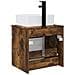 Mobile lavabo da parete Rovere Fumo 49 x 41 x 63 cm - Foto miniatura 3