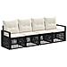 Set Divano da Giardino 4 pcs Nero polyrattan - Foto miniatura 1